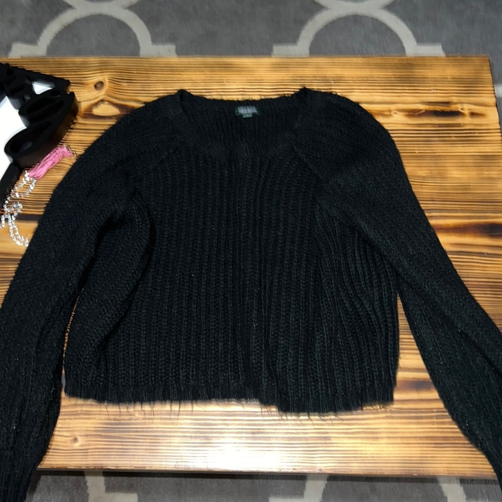 black sweater